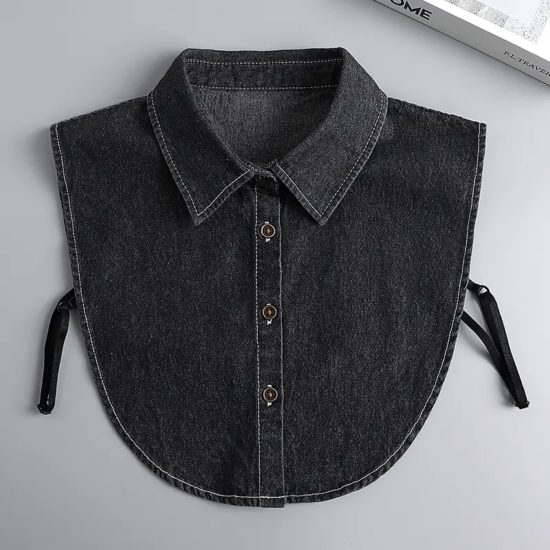Men's and women's denim false collars