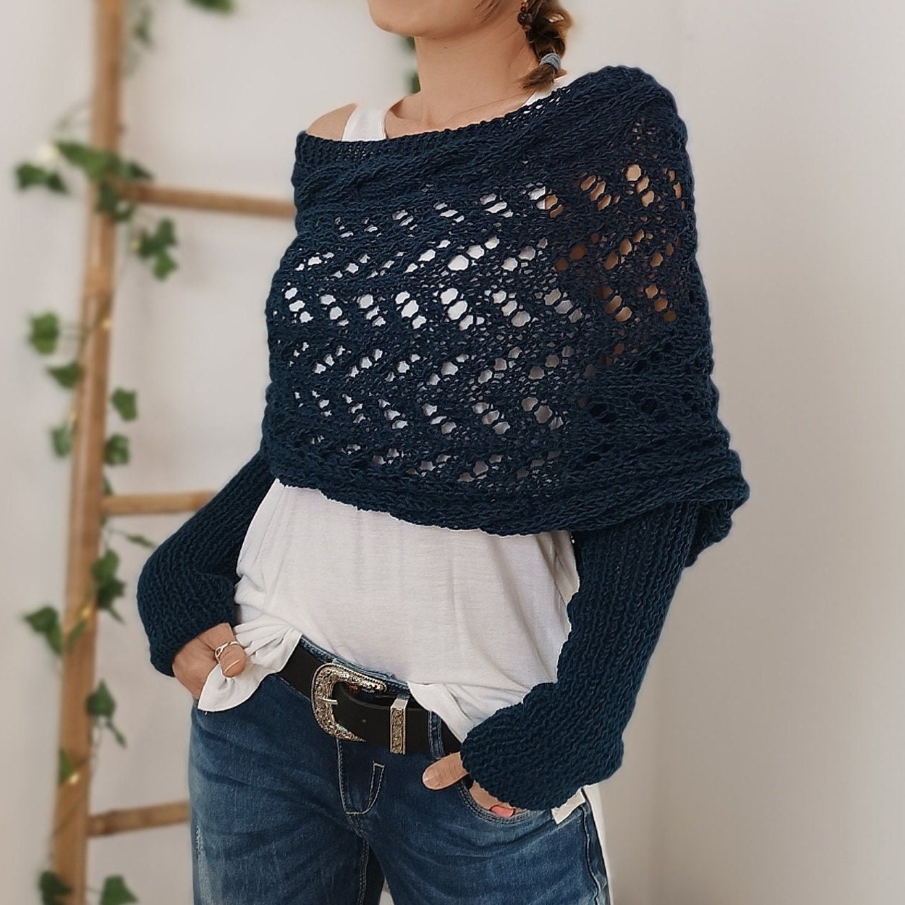 ❄🔥Christmas Sale 50% Off-🧶Women's Knitted Double Sleeve Scarf🧣