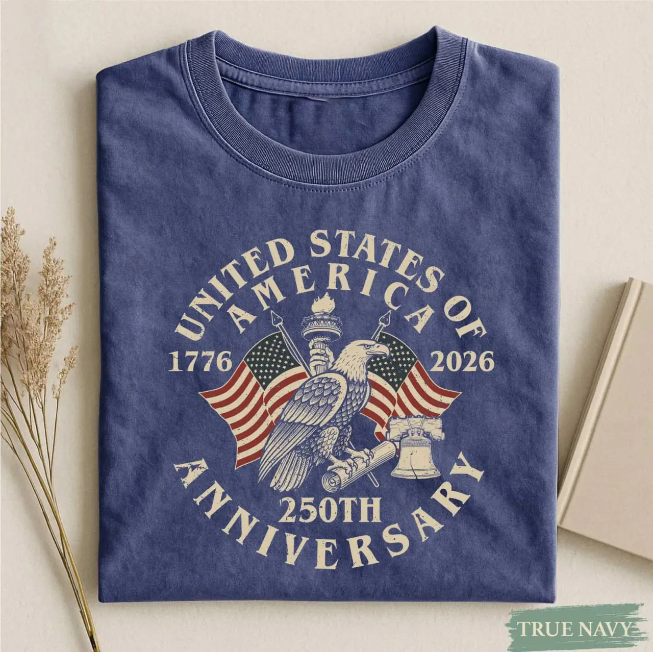 USA 250th Anniversary Printed Vintage T-Shirt