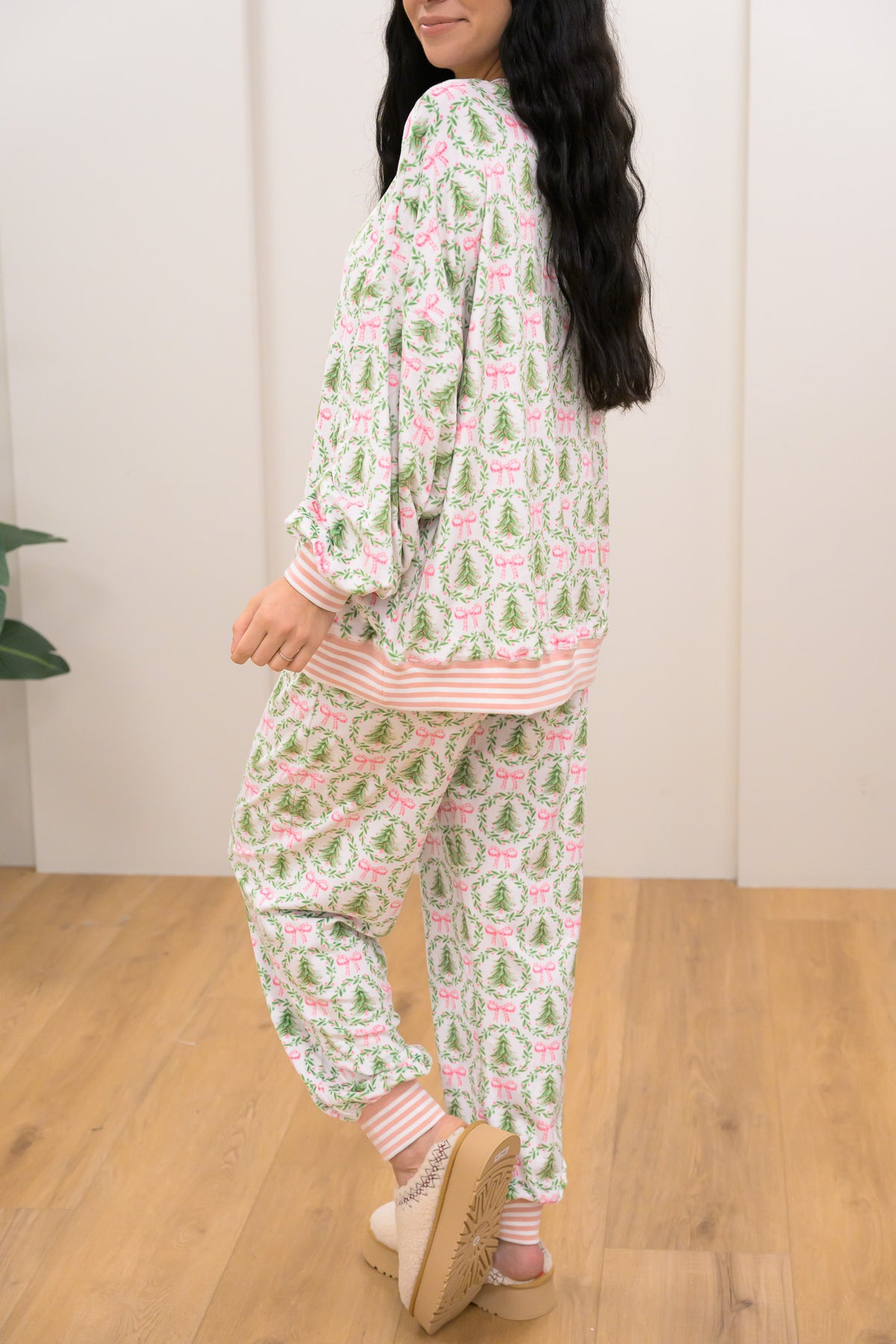 Christmas Trees and Bows Pajama Set (Buy 2 Free Shipping)