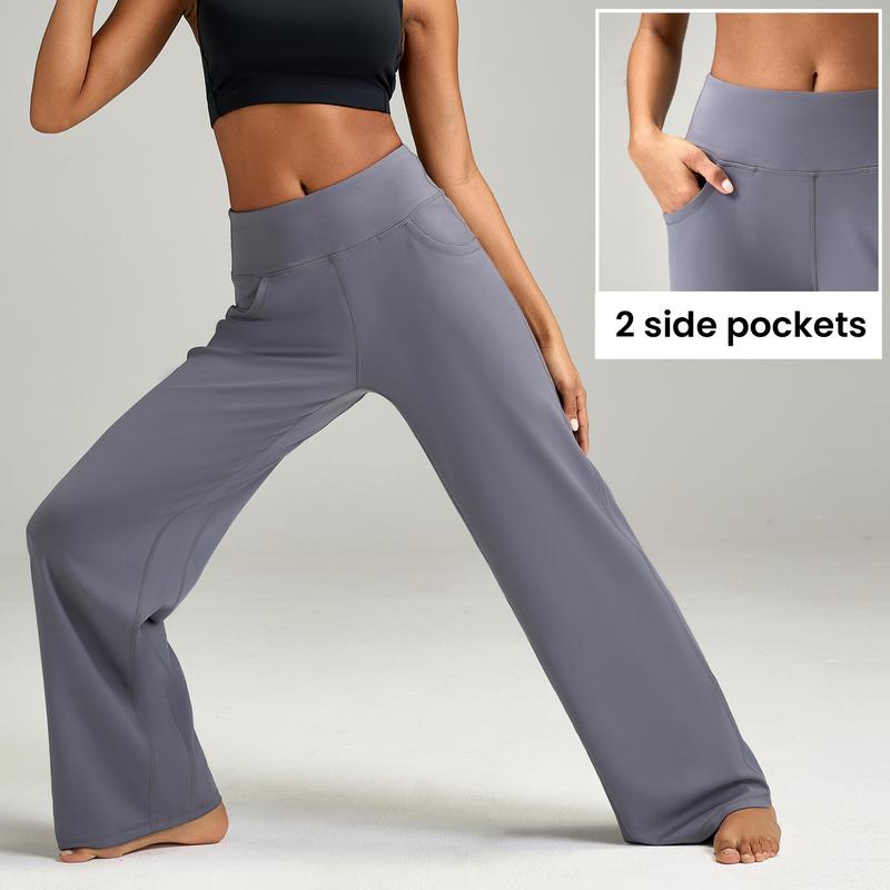 High Waisted Loose Wide Leg Yoga Pants   Lounge Casual Work Pants