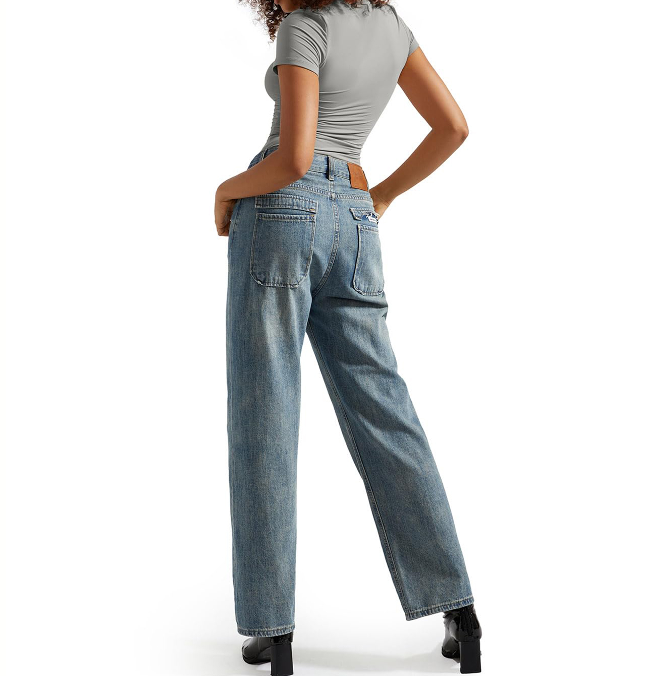 Women's Double Lined Slim Fit Crew Neck Short Sleeve T-Shirt