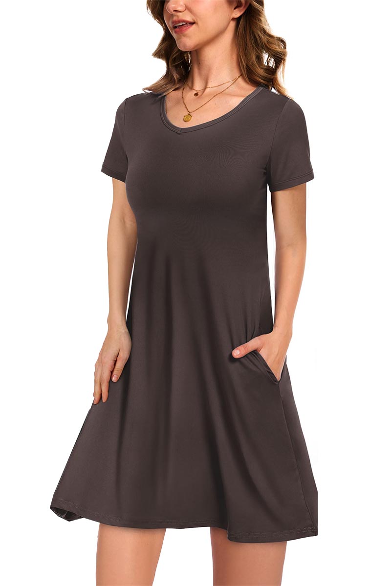 Women's Casual T-Shirt Dress with Pockets (buy 2 free shipping!!!)