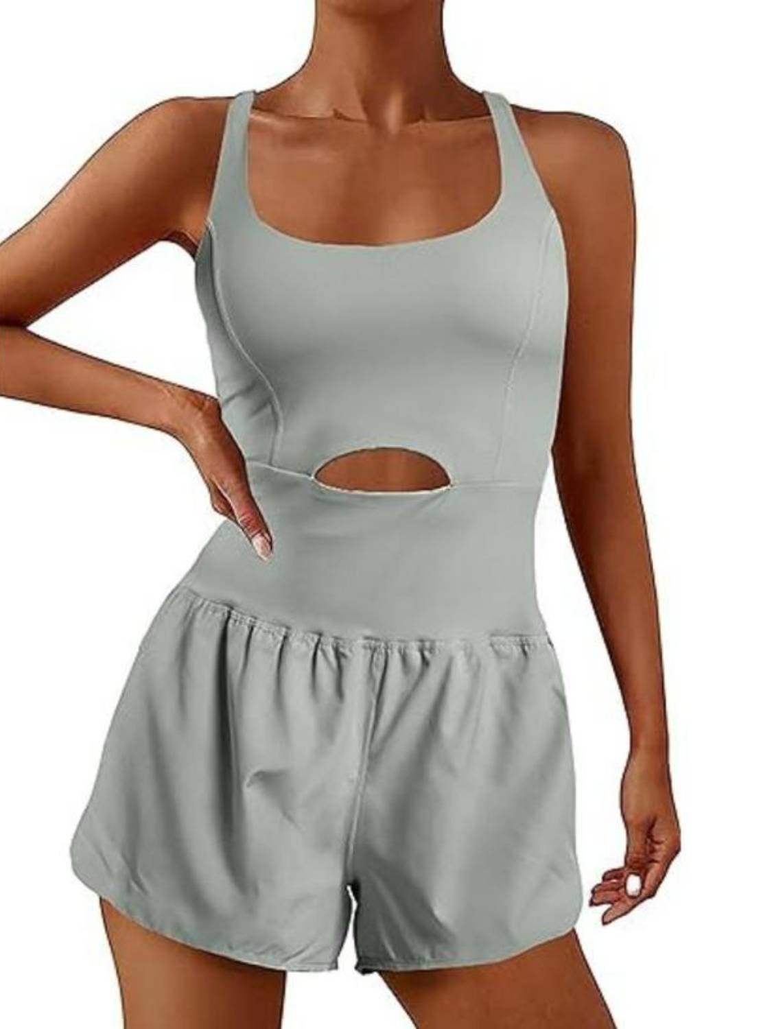 Women's Workout Jumpsuits Rompers With Padded Bras And Attached Liner