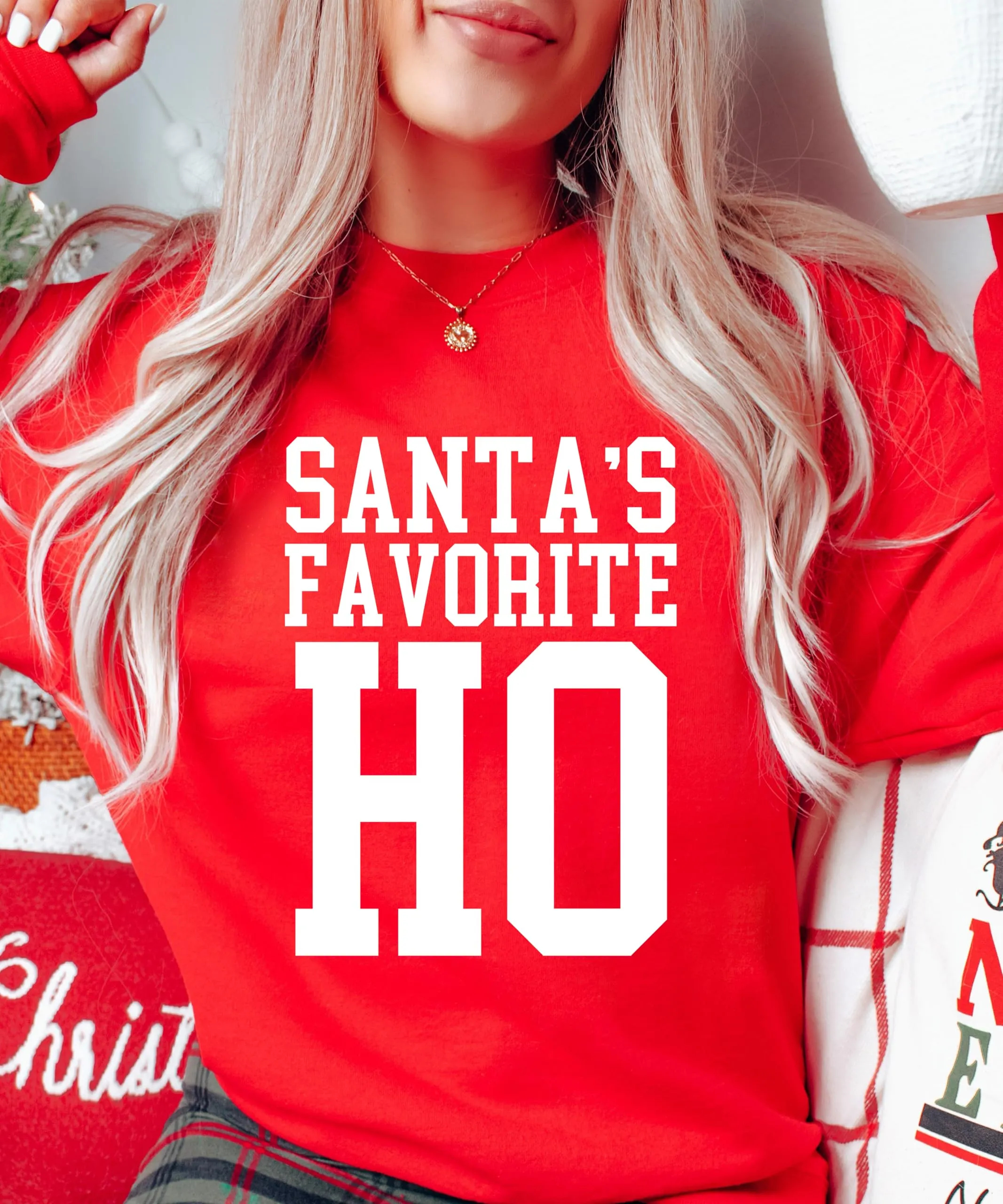 “Santa’s Favorite HO”  Christmas Sweatshirt