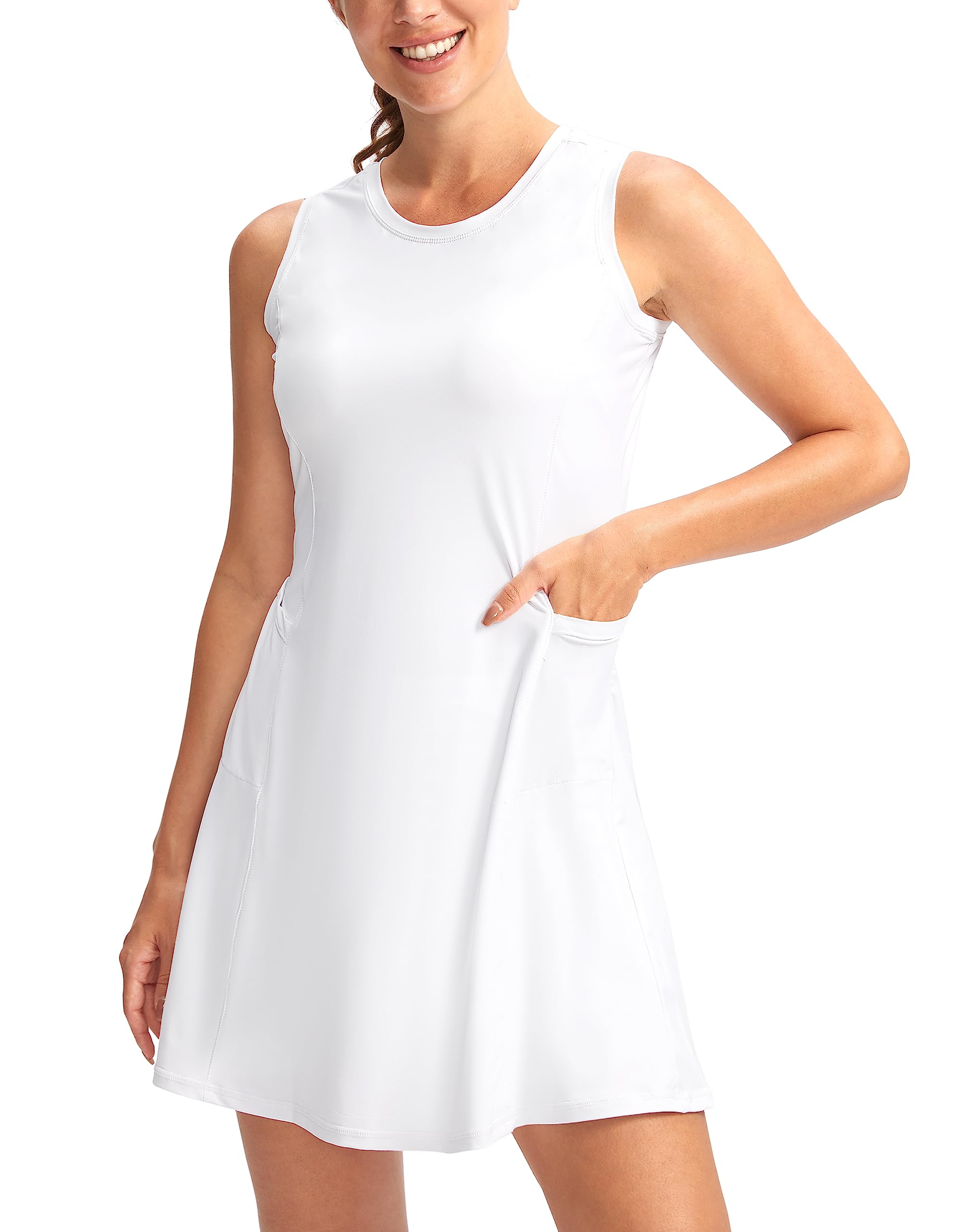Women's Tennis Golf Dress with Built in Shorts 