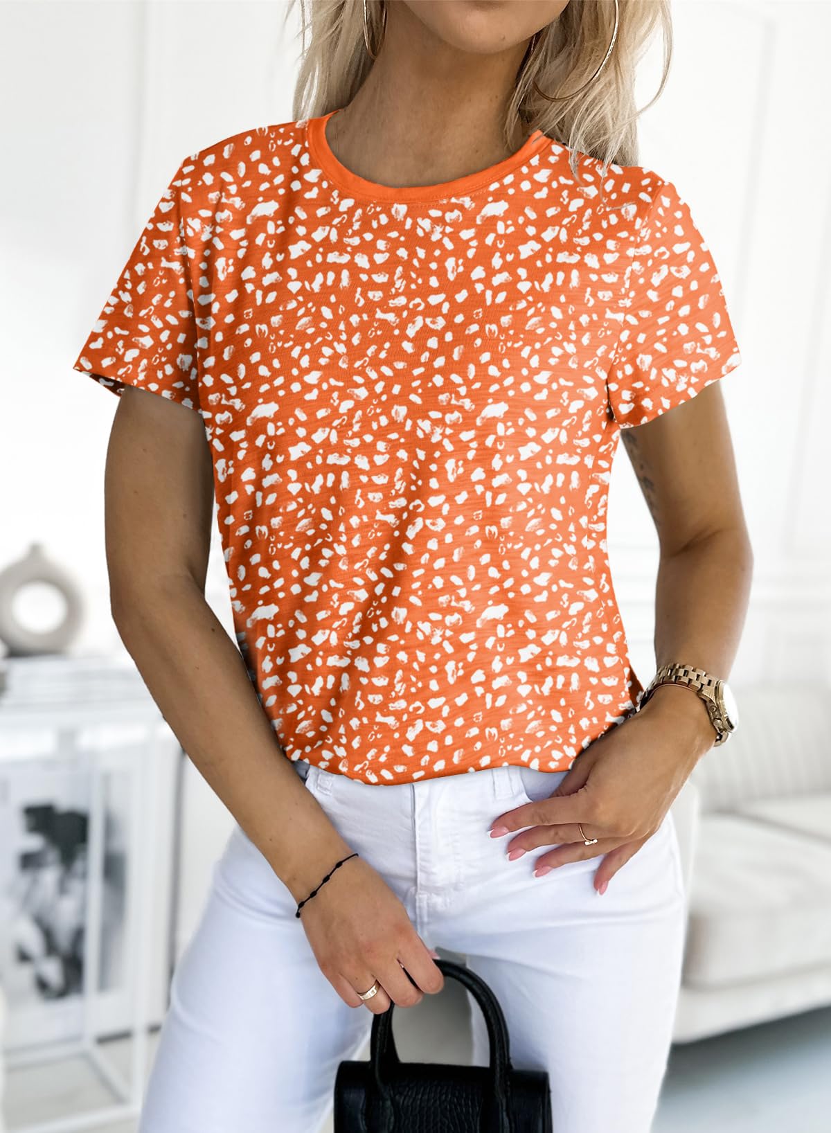 Women's Polka Dot Print Short Sleeve T-Shirt(Buy 3 Free Shipping)