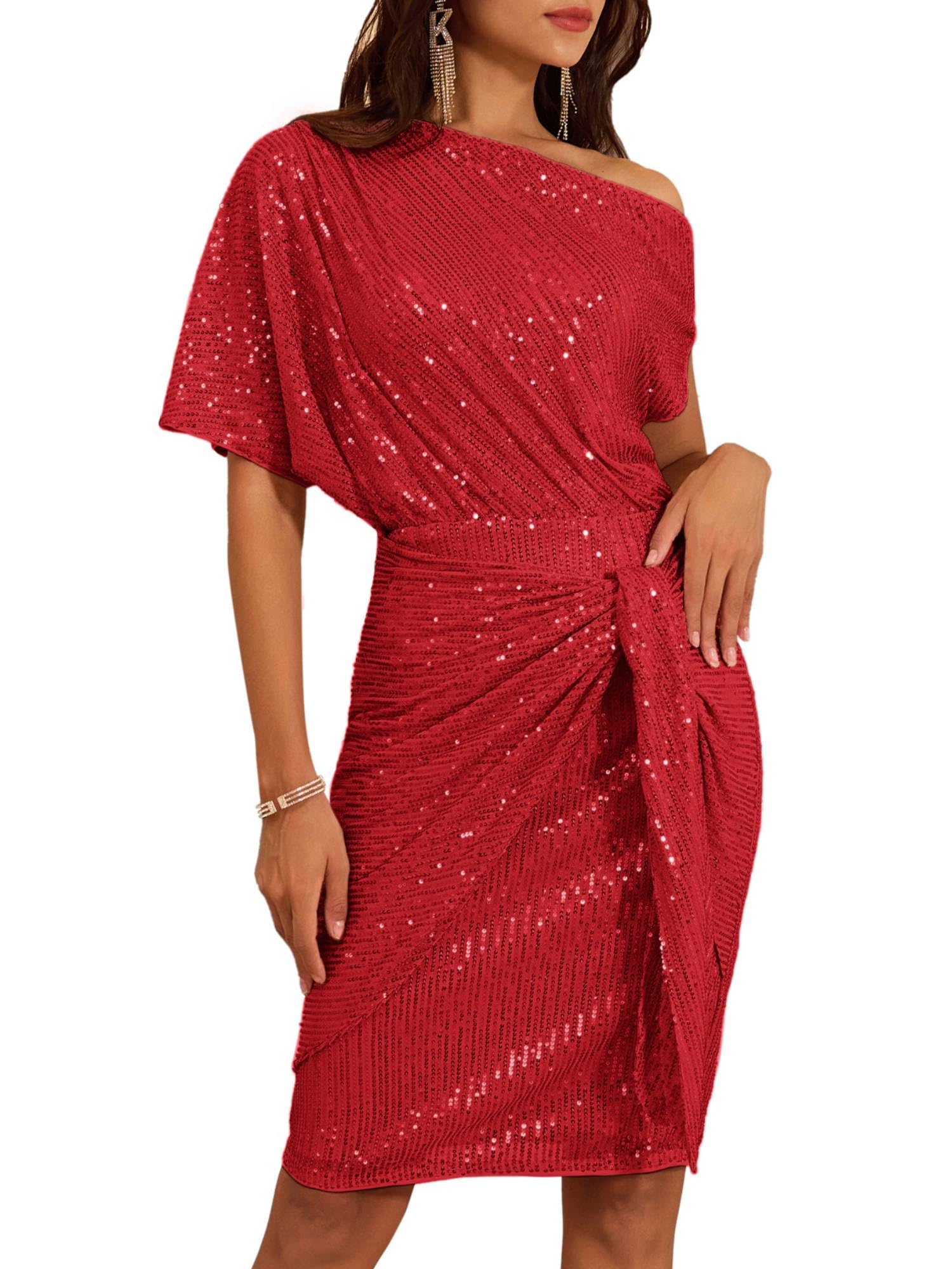 Women's One Shoulder Ruched Cocktail Bodycon Dress🔥Buy 2 Free Shipping