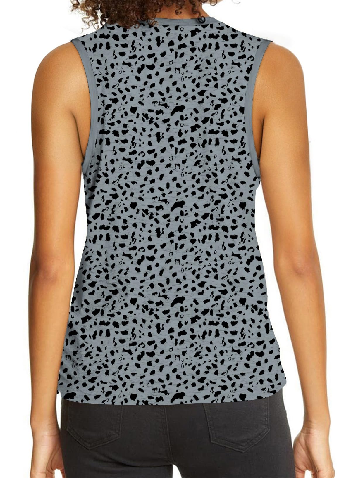 Women's Leopard Print Round Neck Sleeveless Tank Top（Buy 3 Free Shipping）