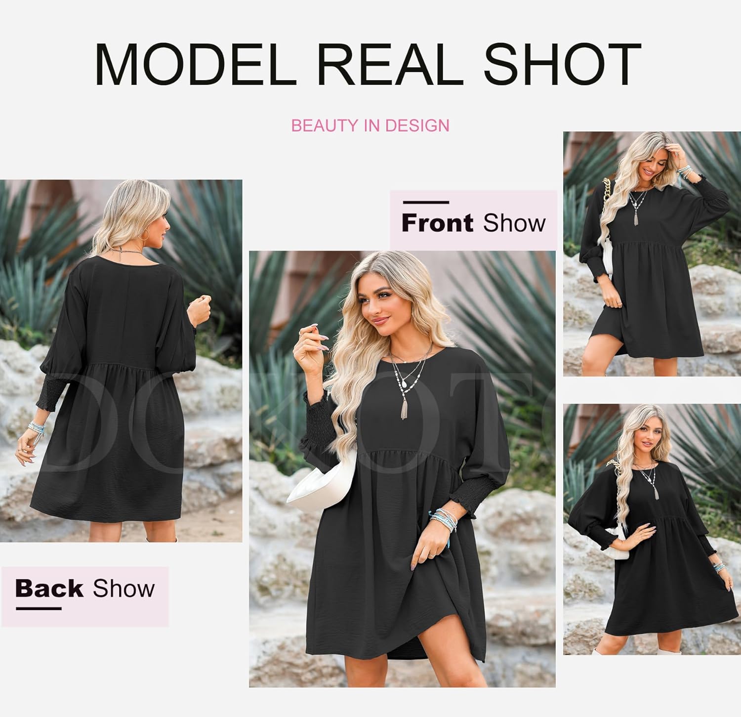 Womens Summer Spring Dresses Casual Tunic Dress