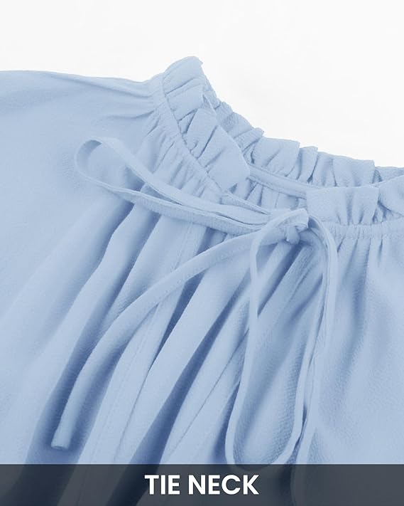 Women's Tie Neck High Waist Layered Ruffle Waist Mini Dress(BUY 2 FREE SHIPPING)