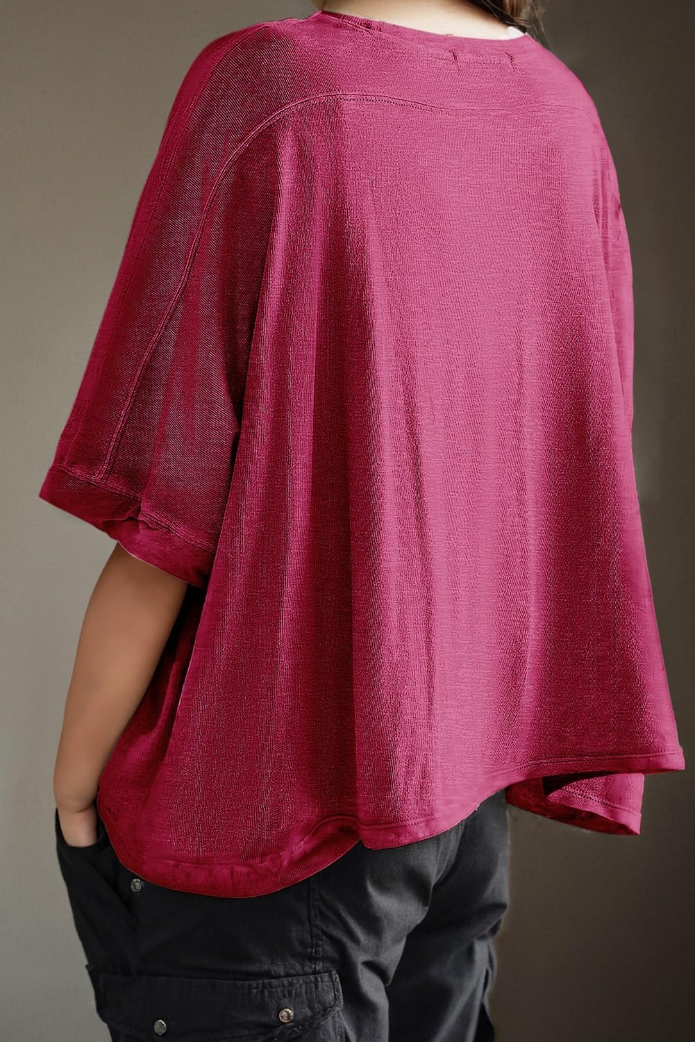 Women's Solid Loose Oversized Tee Shirts