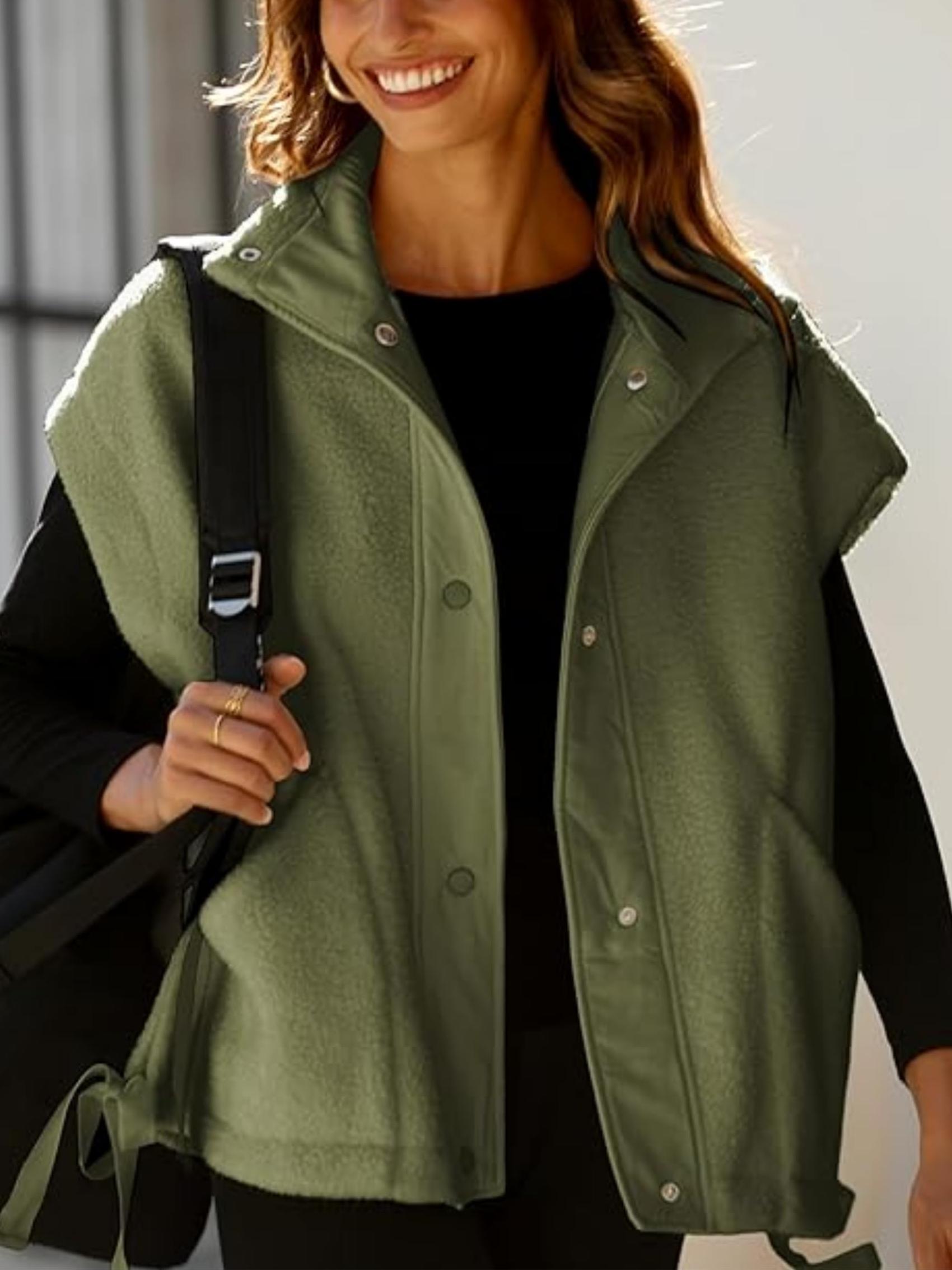  Women's Fuzzy Fleece Vest Oversized Sleeveless Sherpa Jacket (Buy 2 10% off)