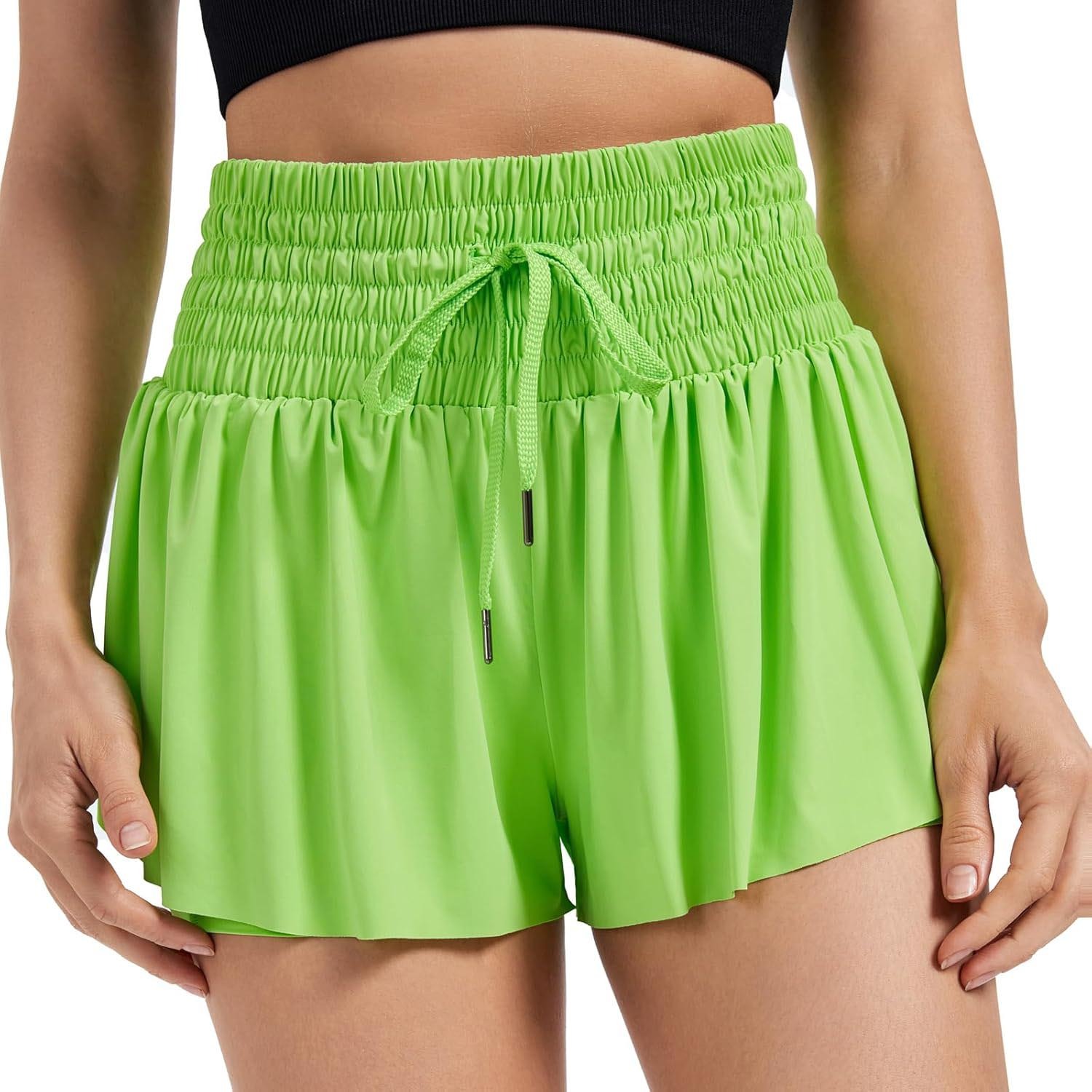 HOT SALE Women's Cute High Waist Drawstring Sports Skirt Built-in Shorts with Pockets