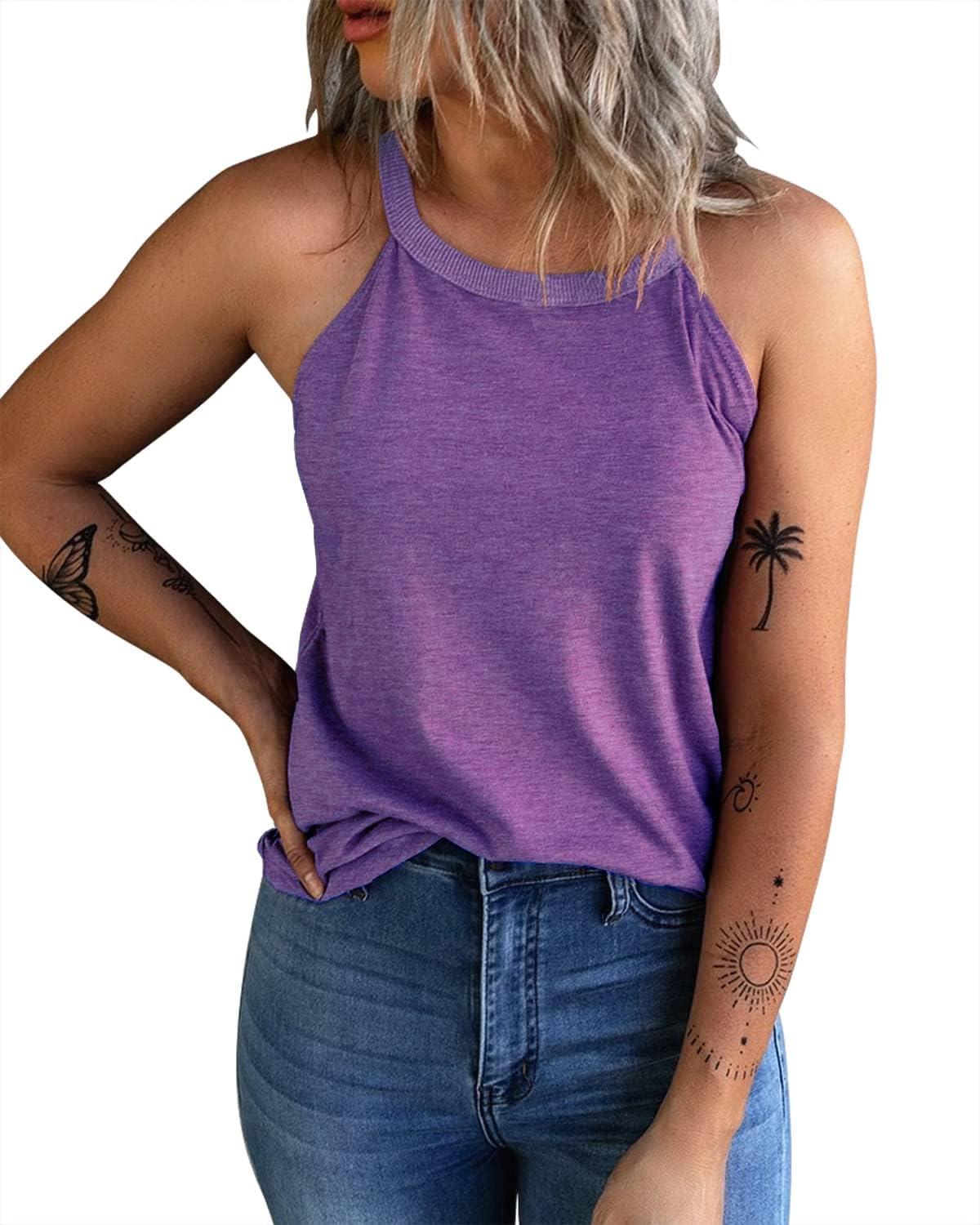 Women's Summer Sleeveless Halter Tee Shirts (BUY 3 FREE SHIPPING)