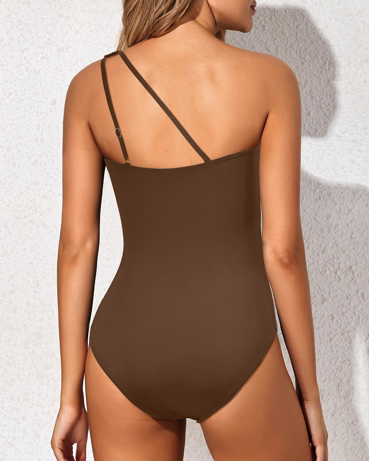Women's One Shoulder One Piece Swimsuit Tummy Control Bathing Suits