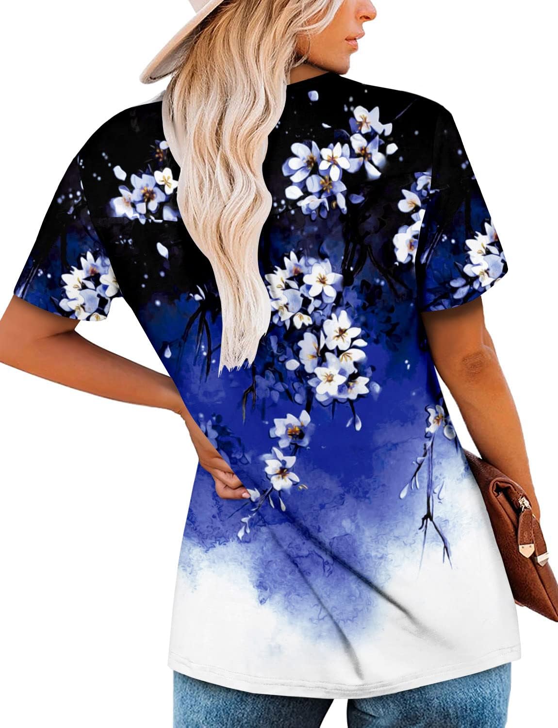 Women's Summer Printed Pleated Crew Neck Tee (Buy 3 Free Shipping)