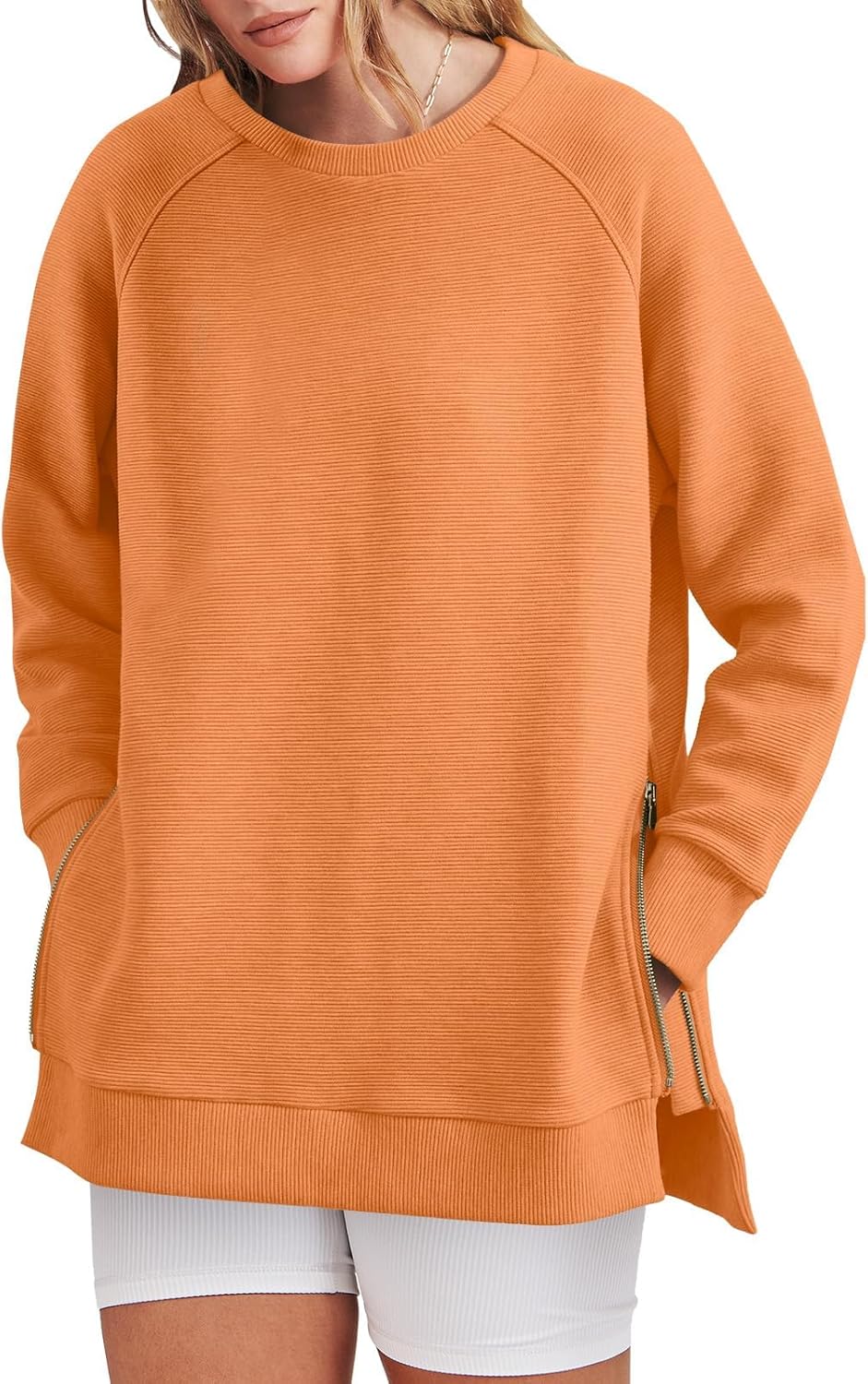 Women‘s Oversized Sweatshirt Crewneck Long Sleeve Tunic Pollover Shirts