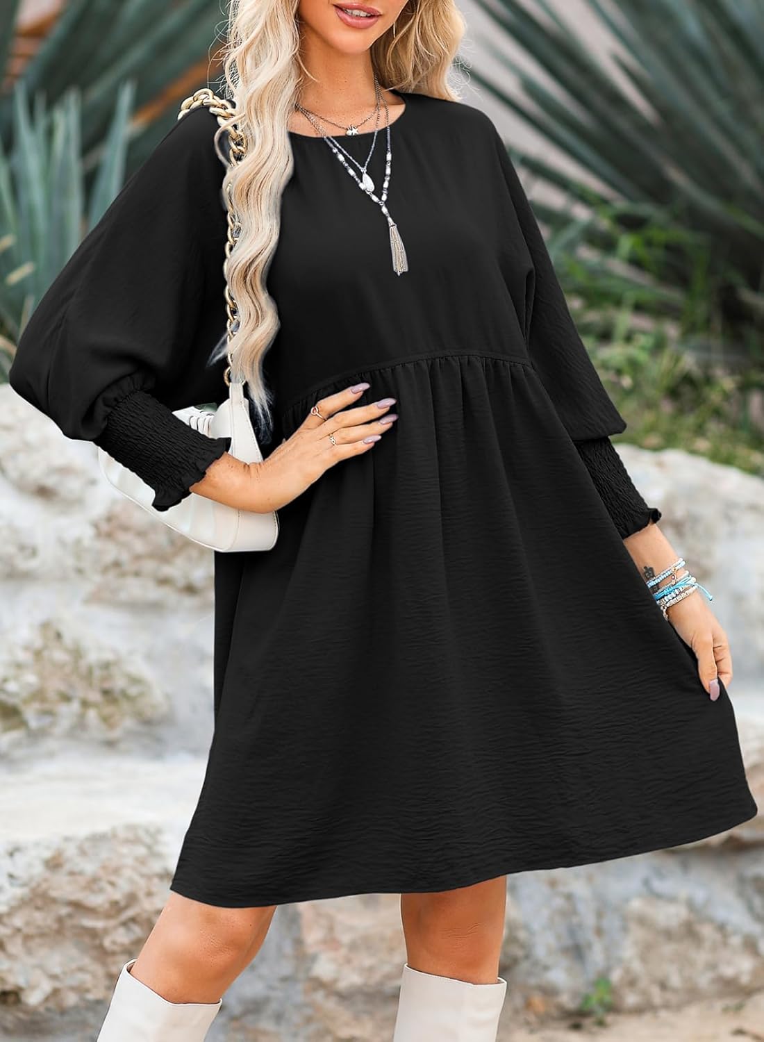 Womens Summer Spring Dresses Casual Tunic Dress