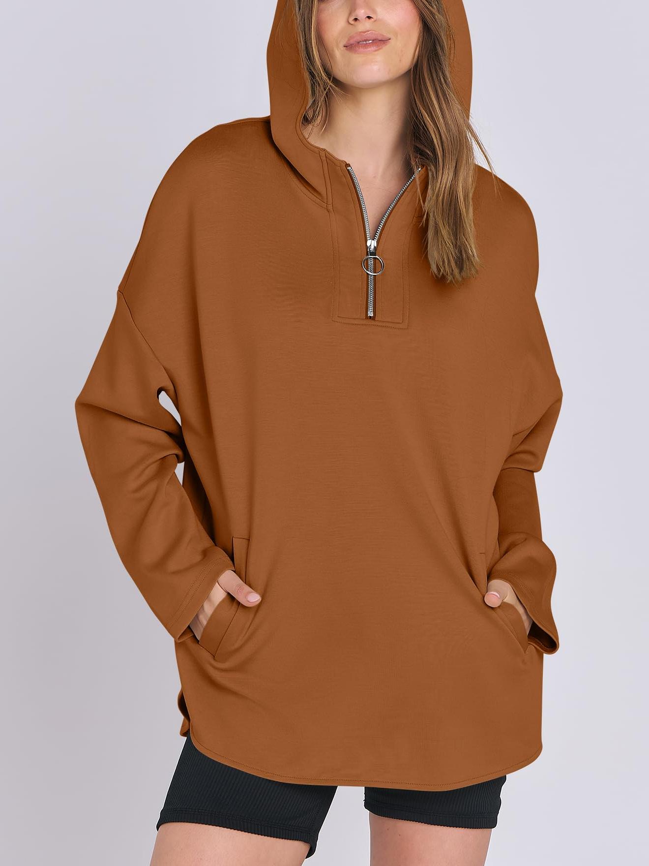 ✨Women's Oversized Hoodie Quarter-Zip Sweatshirts (Buy 2 Free Shipping)