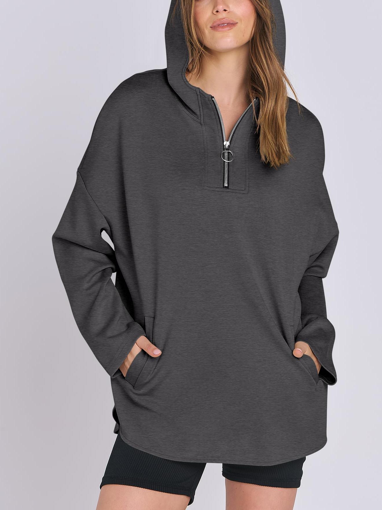 ✨Women's Oversized Hoodie Quarter-Zip Sweatshirts (Buy 2 Free Shipping)
