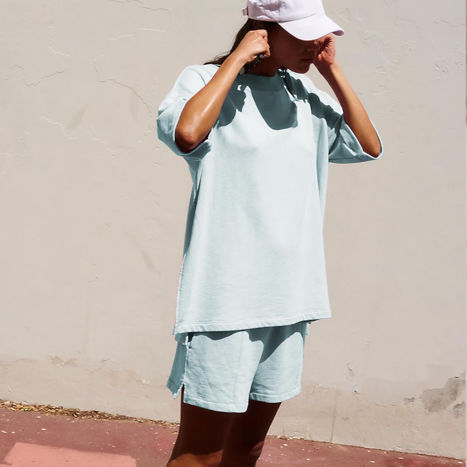 Women's Short Sleeve Cute Tops Shorts Lounge Sets