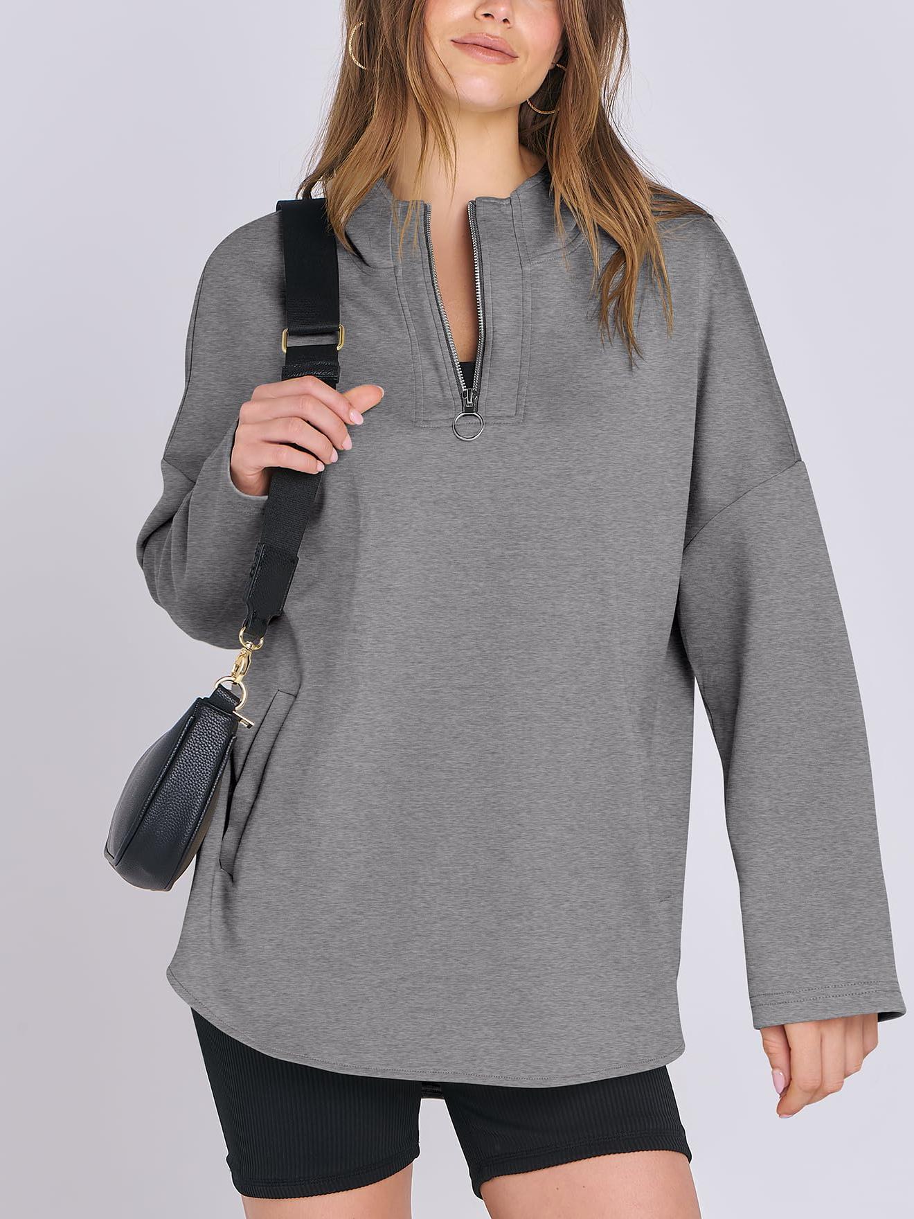 ✨Women's Oversized Hoodie Quarter-Zip Sweatshirts (Buy 2 Free Shipping)