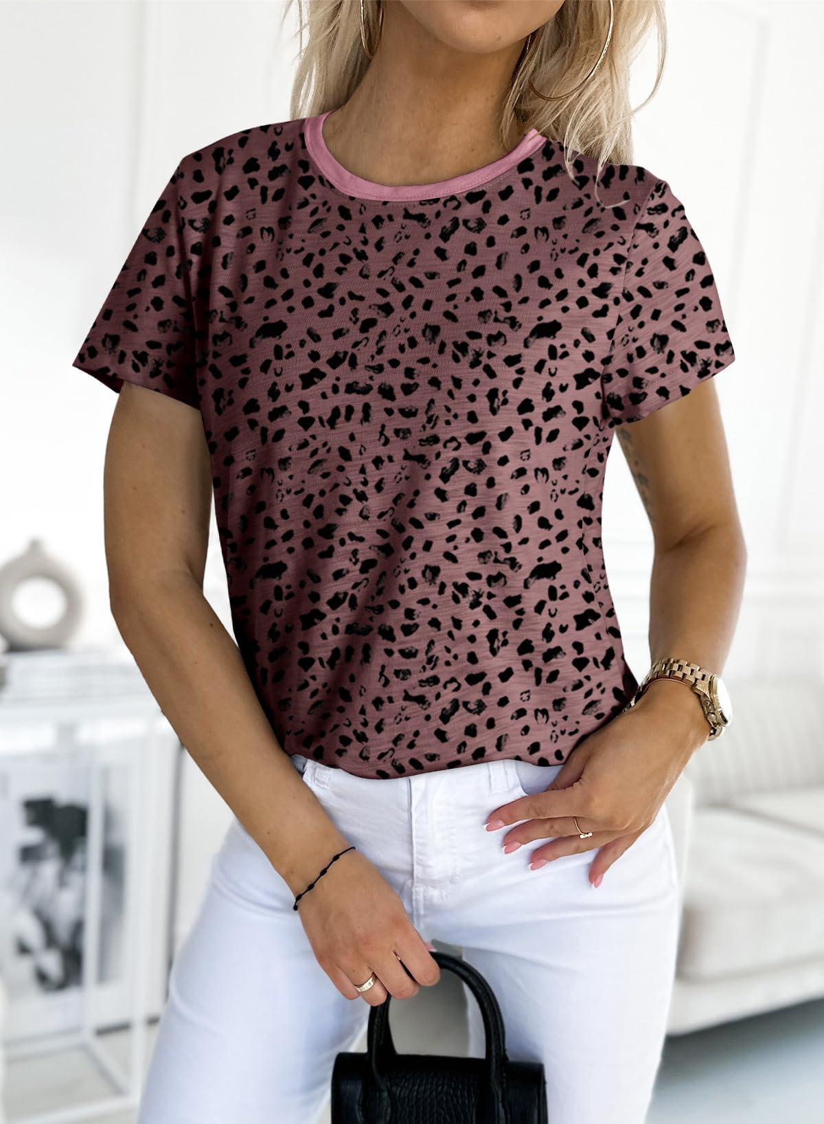 Women's Polka Dot Print Short Sleeve T-Shirt(Buy 3 Free Shipping)