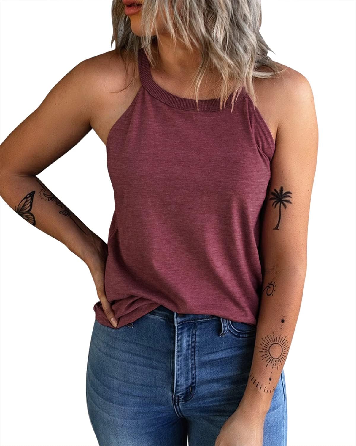 Women's Summer Sleeveless Halter Tee Shirts (BUY 3 FREE SHIPPING)
