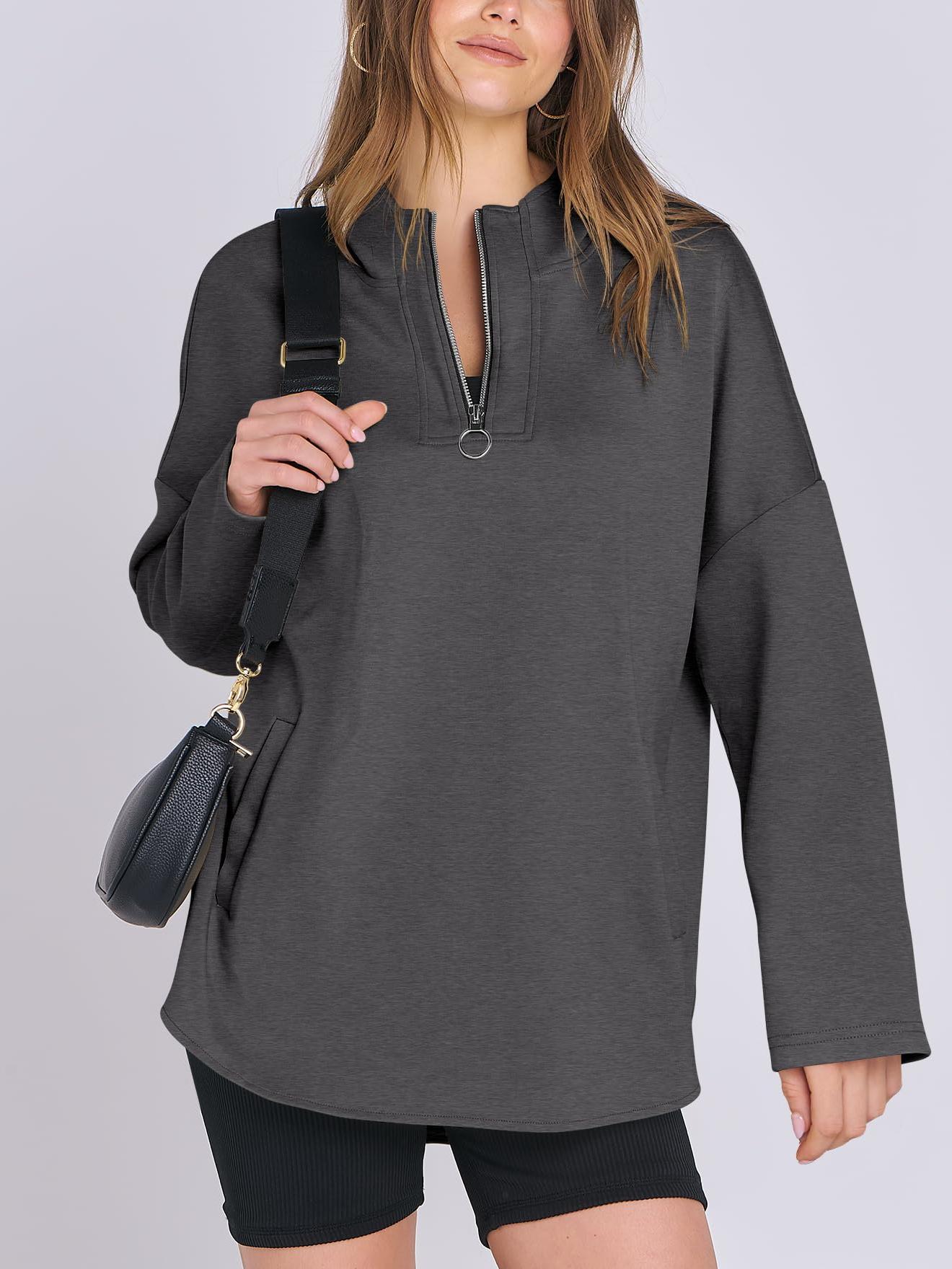 ✨Women's Oversized Hoodie Quarter-Zip Sweatshirts (Buy 2 Free Shipping)
