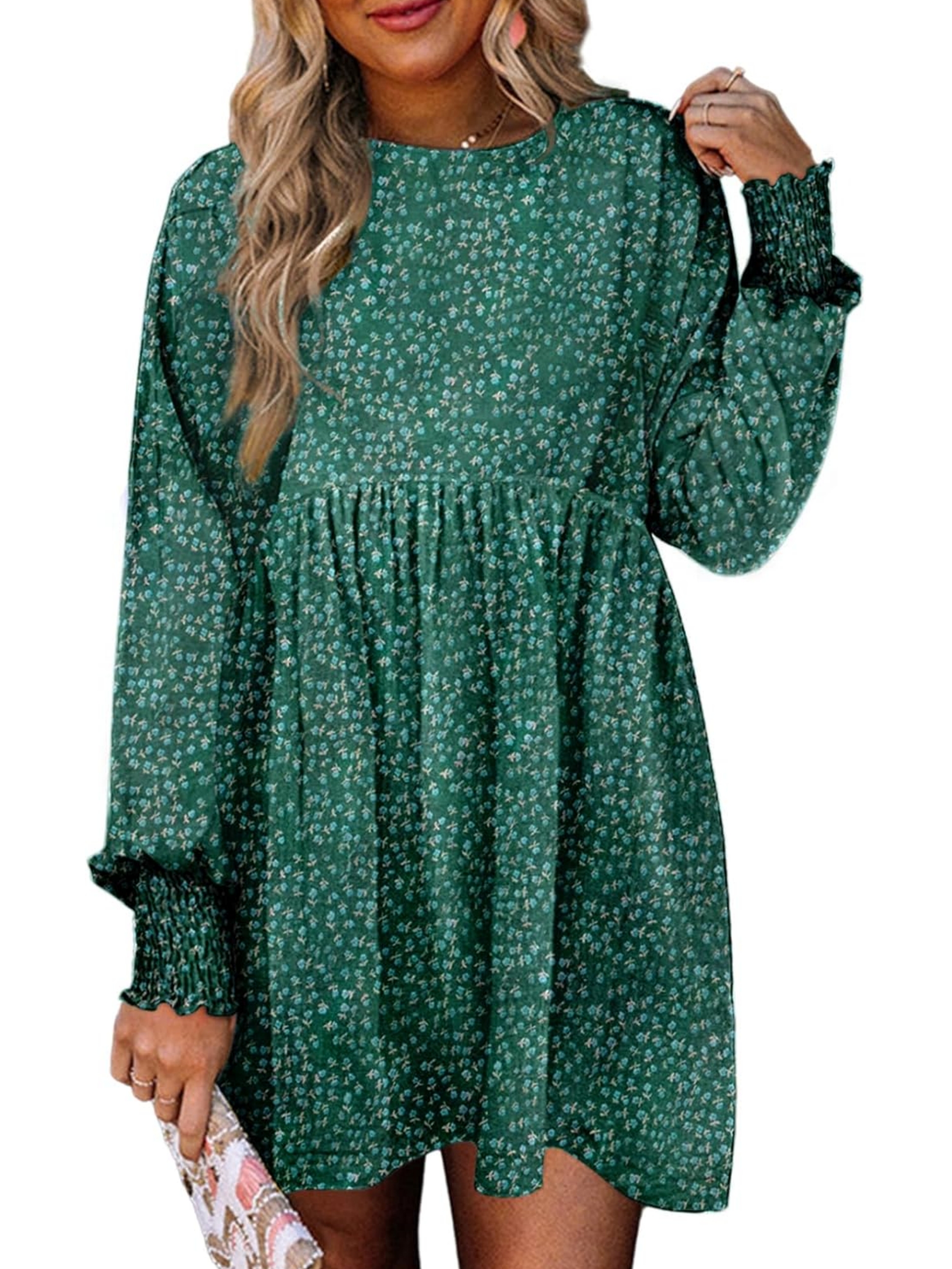 Floral Boho Flowy Swing Mini Dress (Buy 2 Free Shipping)