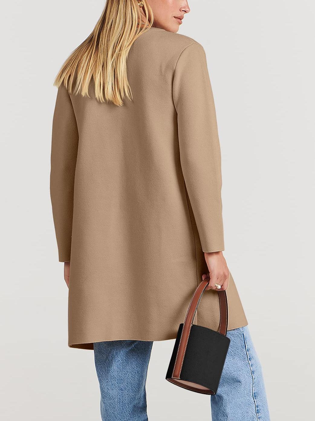  Women's Casual Long Lightweight Cardigan Jacket Coat（Buy 2 Free Shipping）