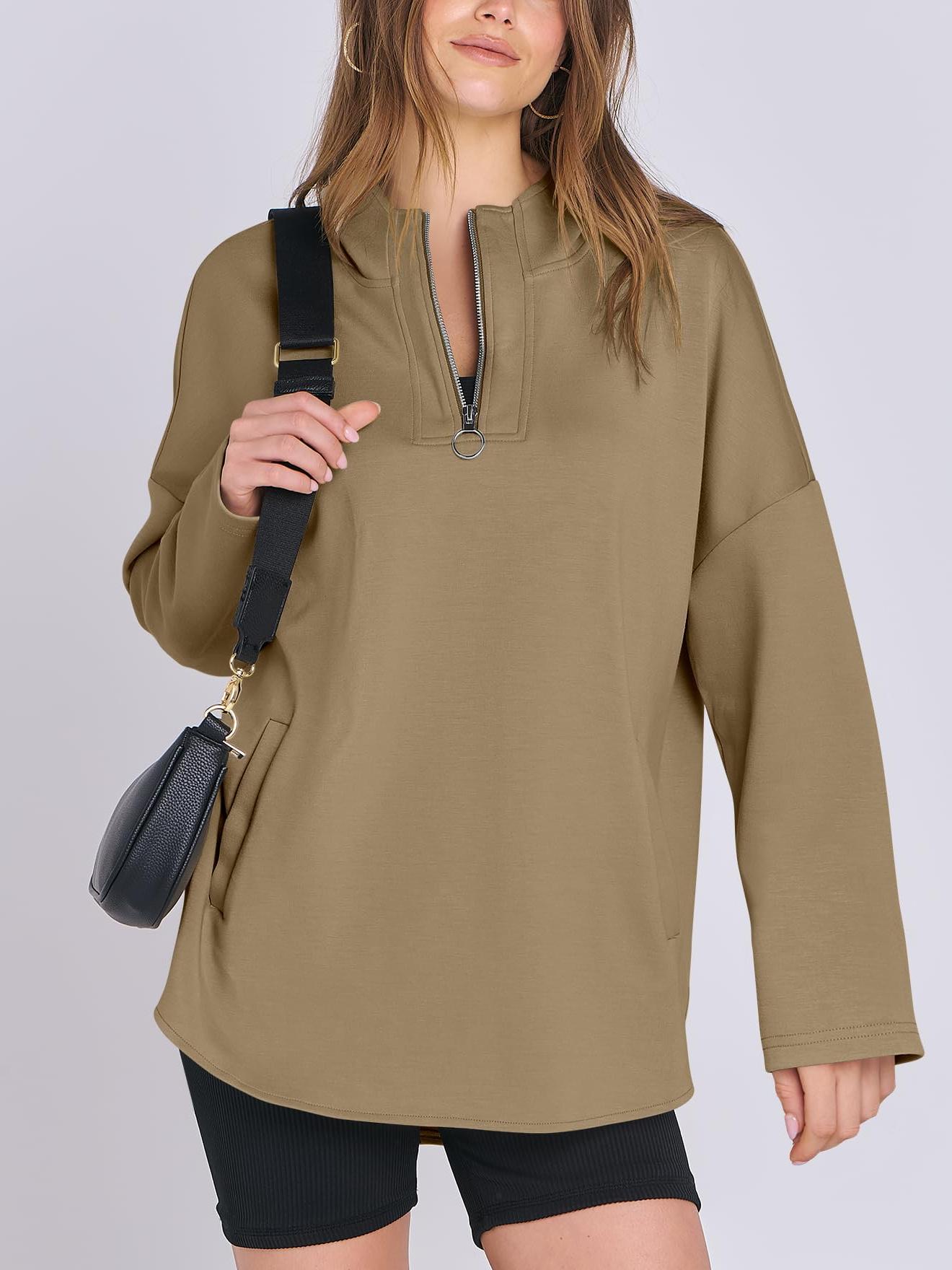 ✨Women's Oversized Hoodie Quarter-Zip Sweatshirts (Buy 2 Free Shipping)