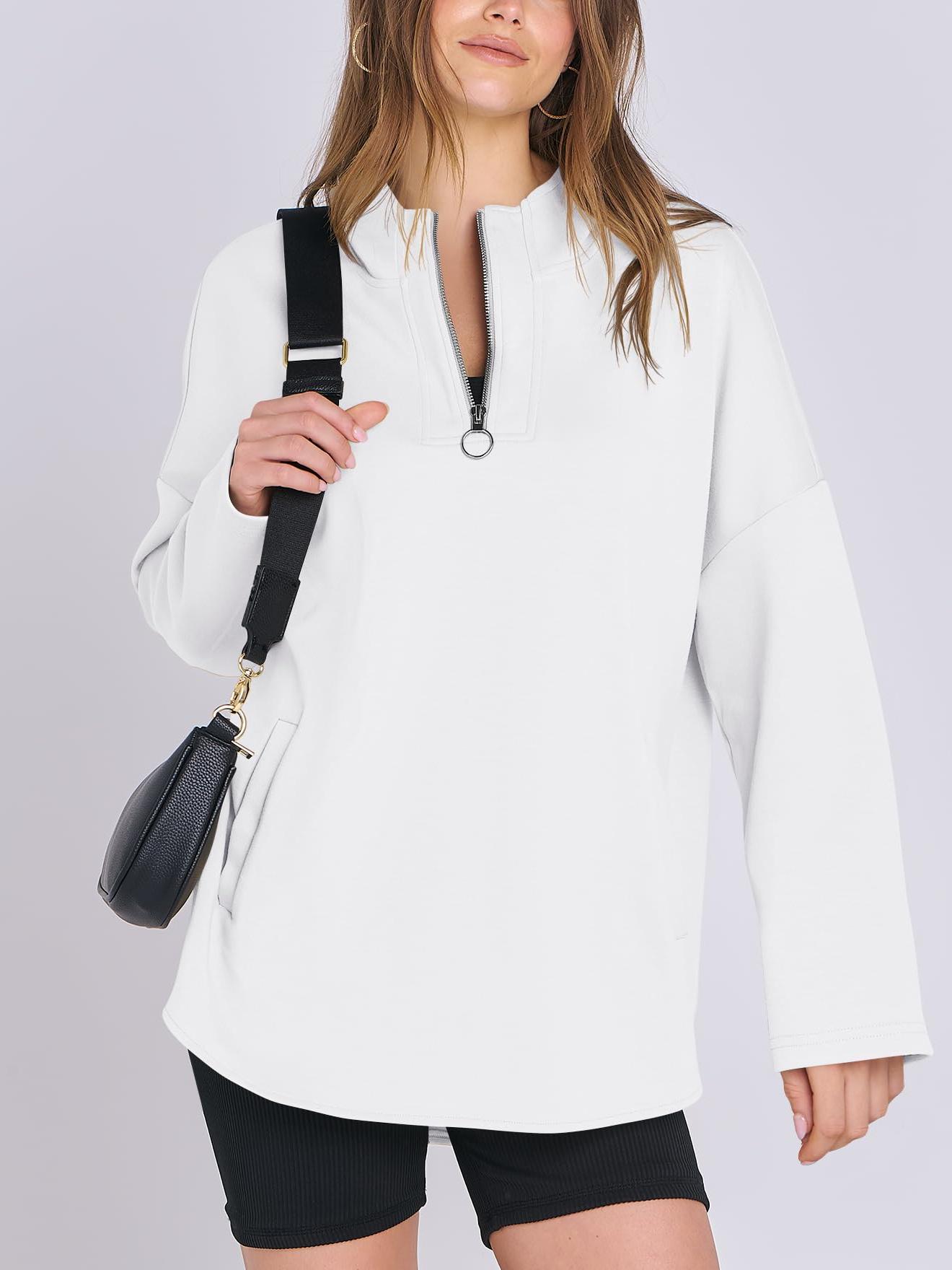 ✨Women's Oversized Hoodie Quarter-Zip Sweatshirts (Buy 2 Free Shipping)