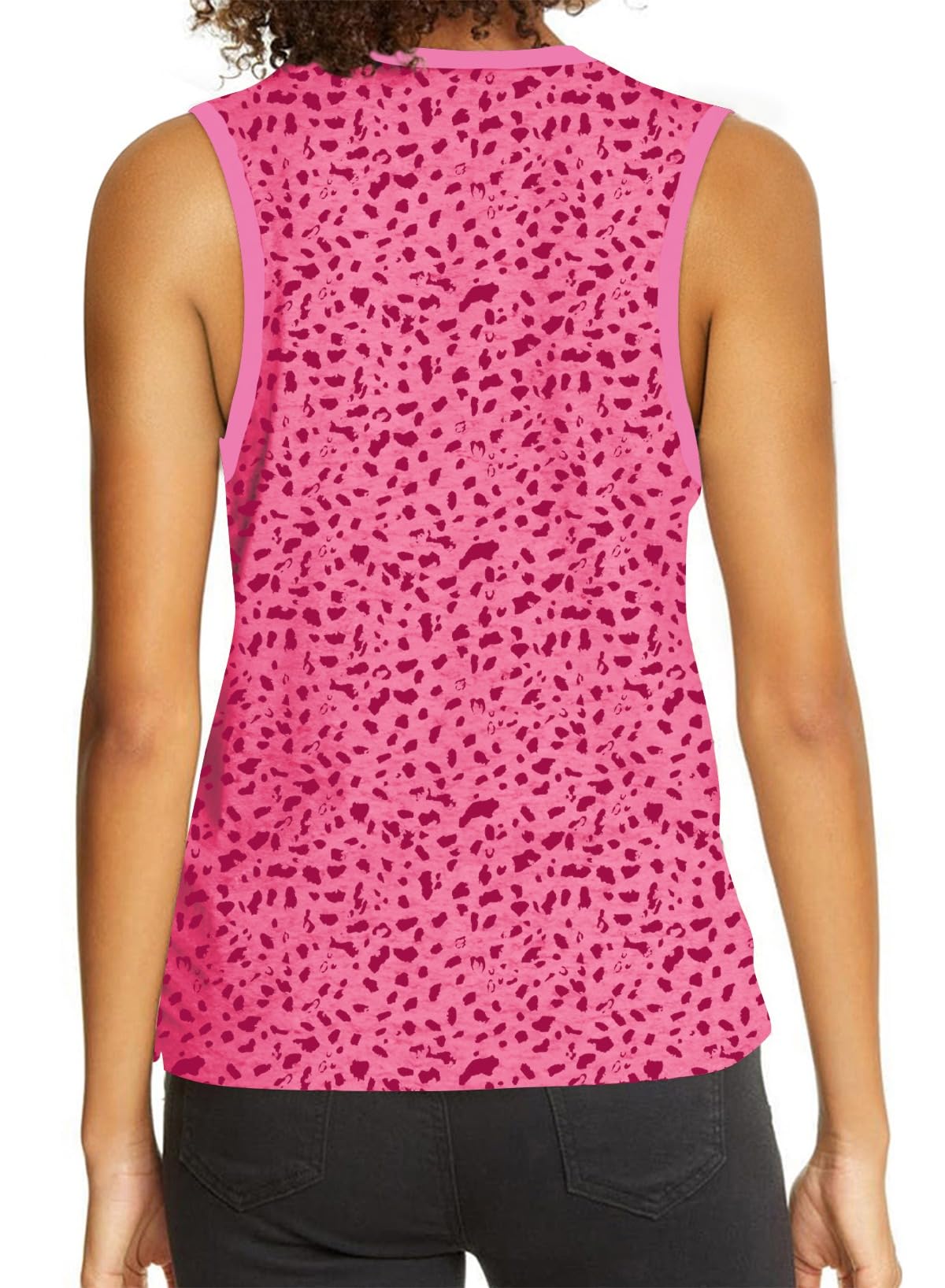 Women's Leopard Print Round Neck Sleeveless Tank Top（Buy 3 Free Shipping）