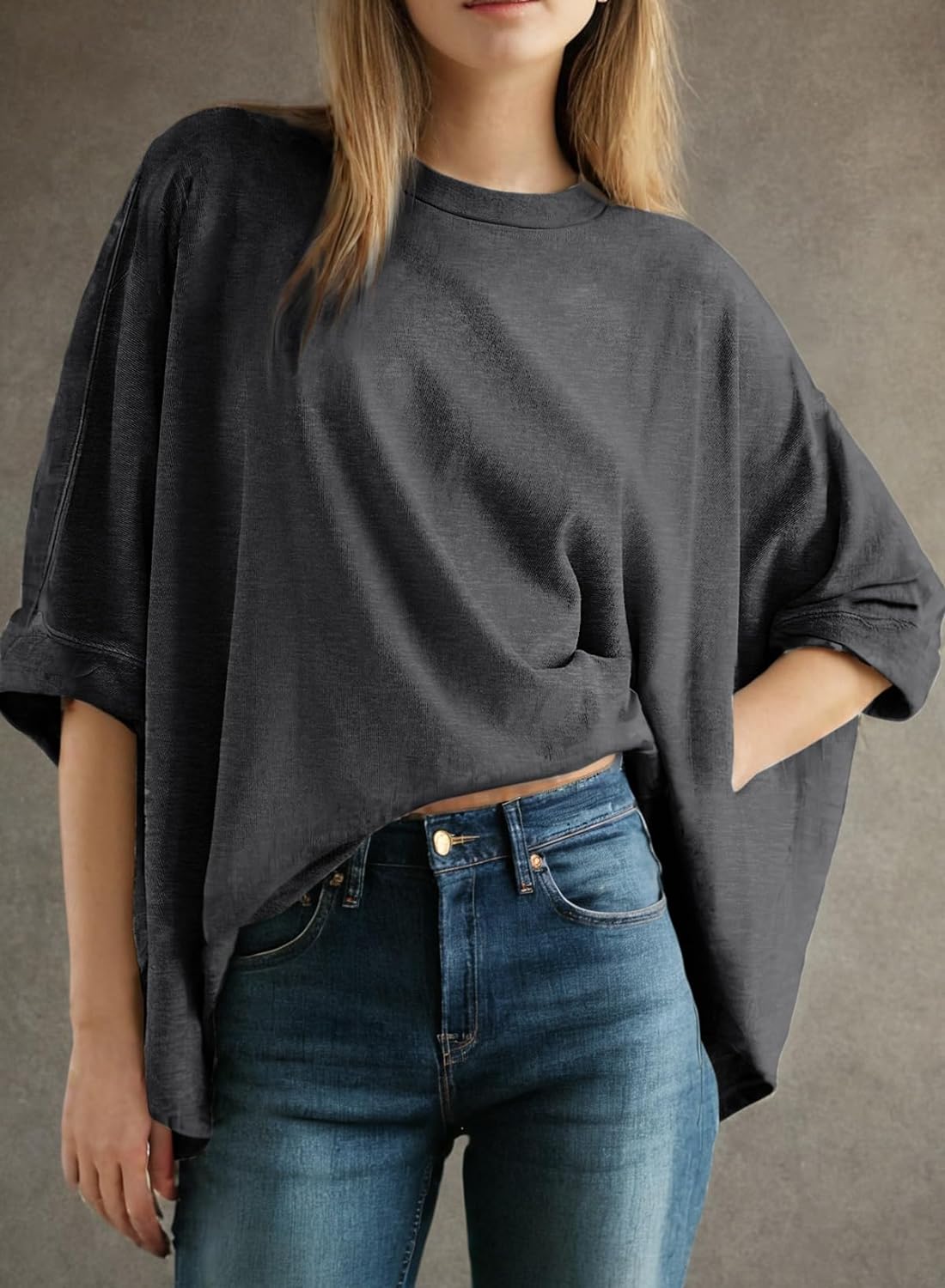 Women's Solid Loose Oversized Tee Shirts