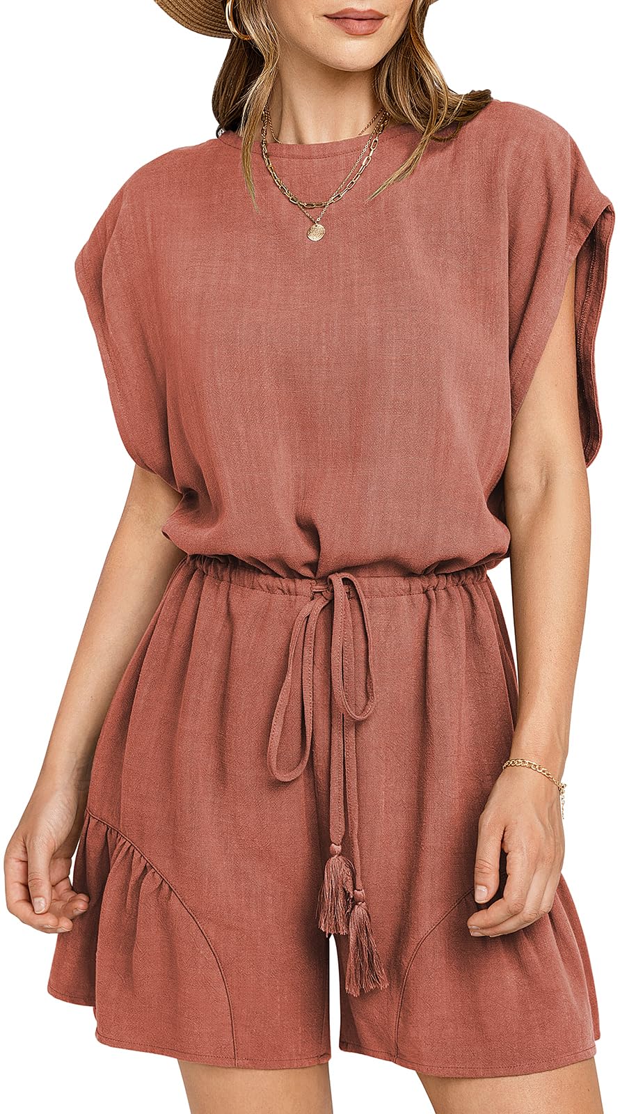 2024 Women's Summer Casual Linen Jumpsuit Pants