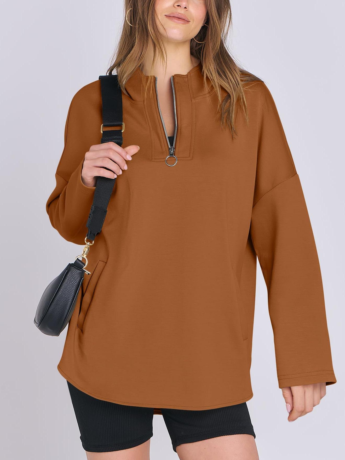 ✨Women's Oversized Hoodie Quarter-Zip Sweatshirts (Buy 2 Free Shipping)