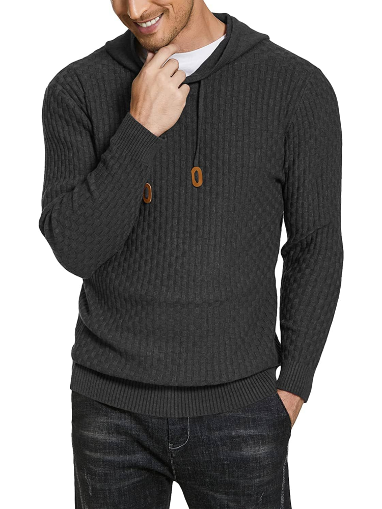 Solid Knitted Pullover Hooded Sweatshirt (BUY 2 FREE SHIPPING)