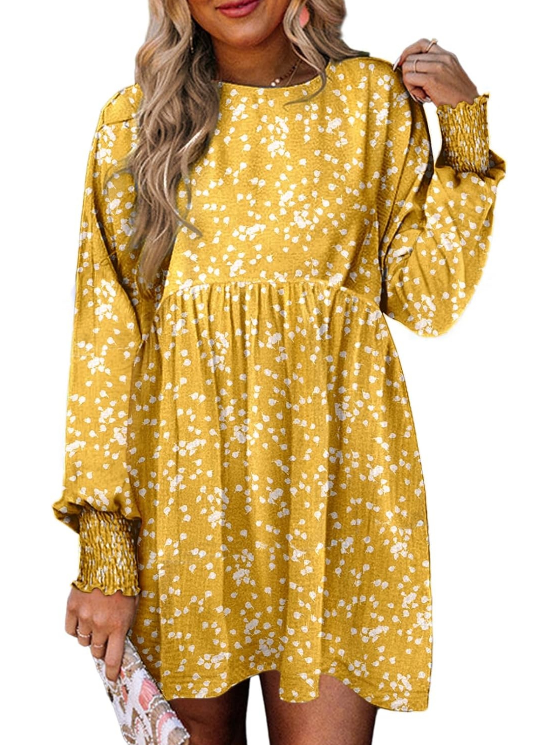 Floral Boho Flowy Swing Mini Dress (Buy 2 Free Shipping)