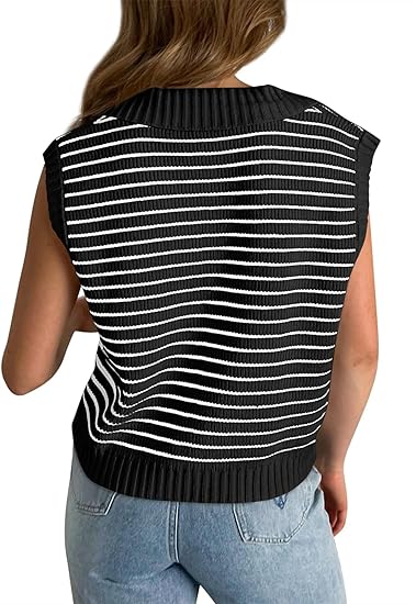 New🔥Women's V-Neck Striped Tank Top