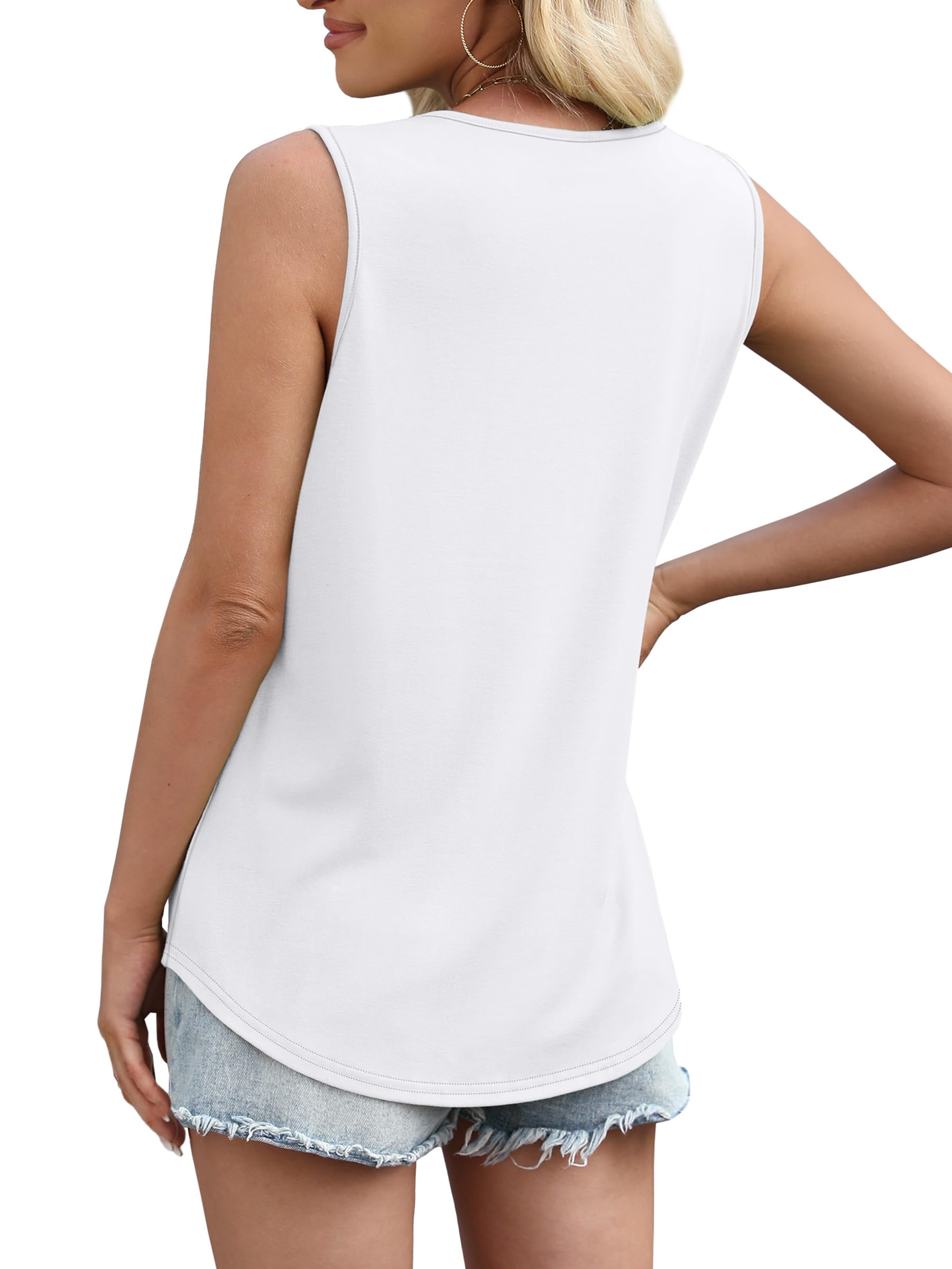 Women Summer Outfits 2025 Square Neck Casual Shirts Blouses