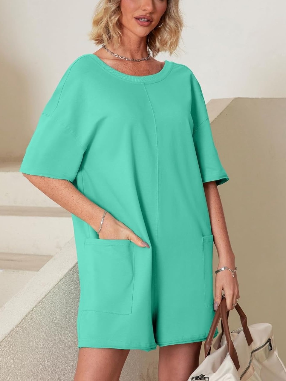 HOT SALE Hot Shot Back V Neck Half Sleeve Jumpsuit (BUY 2 FREE SHIPPING!!!)