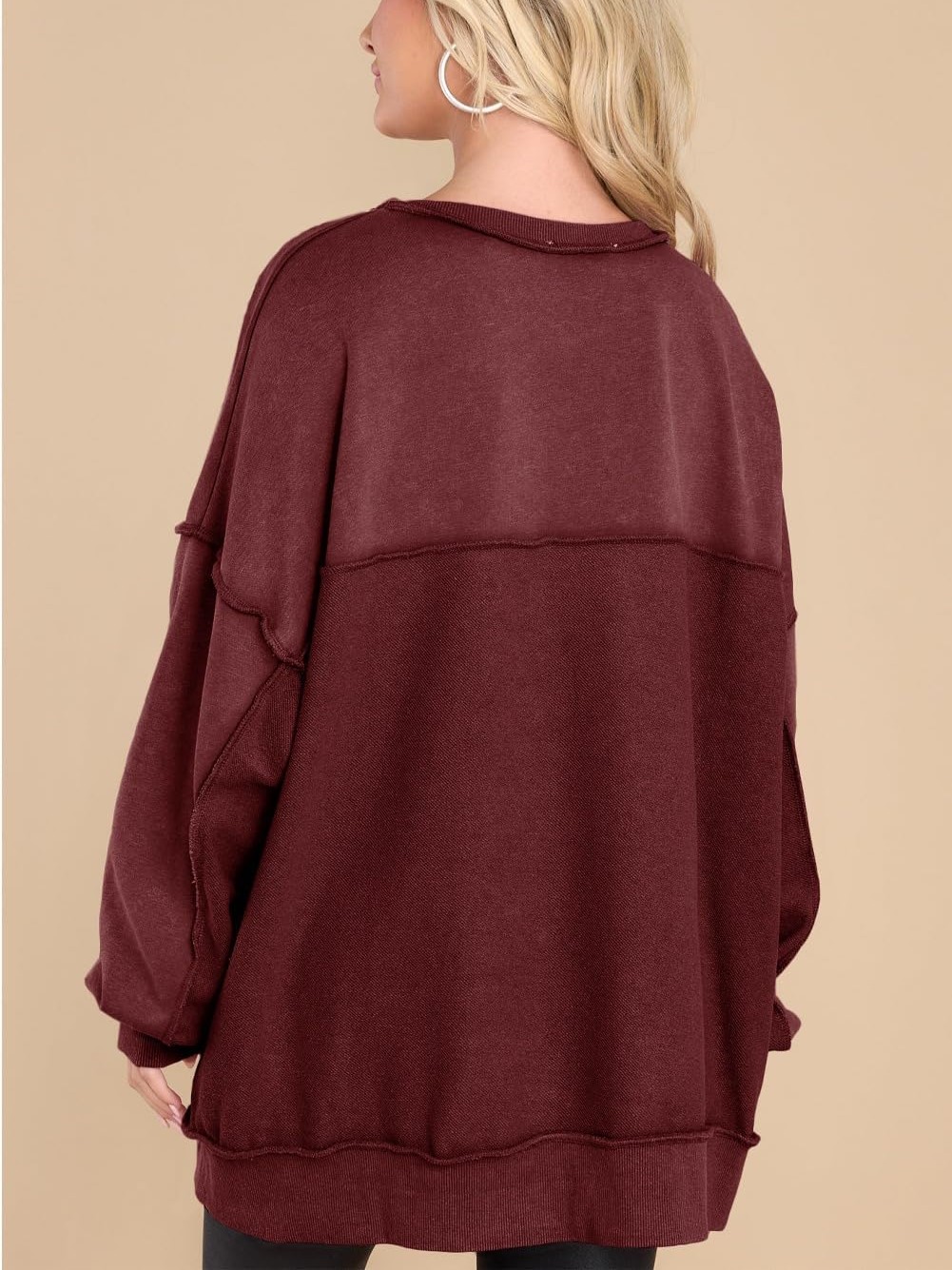 Oversized Long Sleeve Button Down Sweatshirt