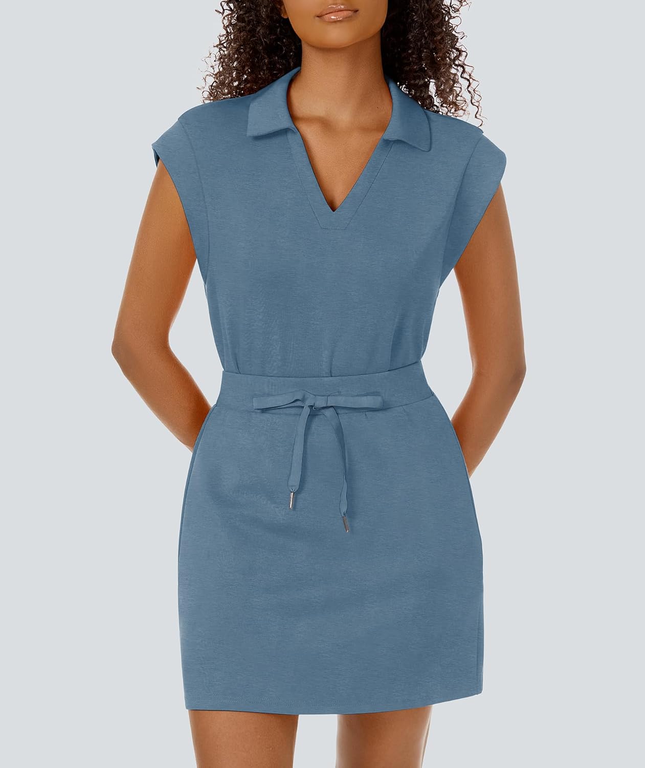 ✨Women's Casual Sports Cap Sleeve Lapel Shirt Skirt Two-Piece Set (Buy 2 Free Shipping)