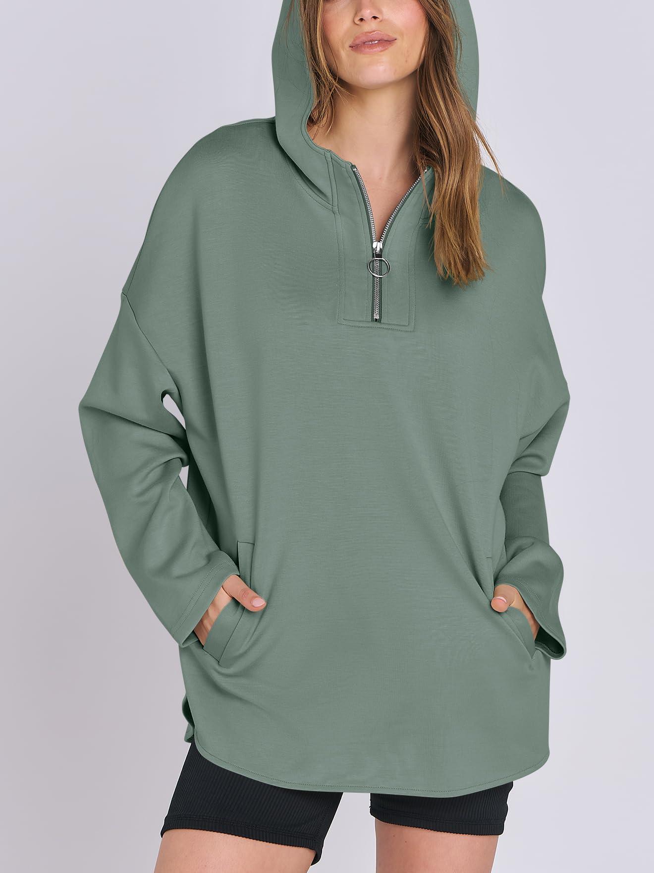 ✨Women's Oversized Hoodie Quarter-Zip Sweatshirts (Buy 2 Free Shipping)