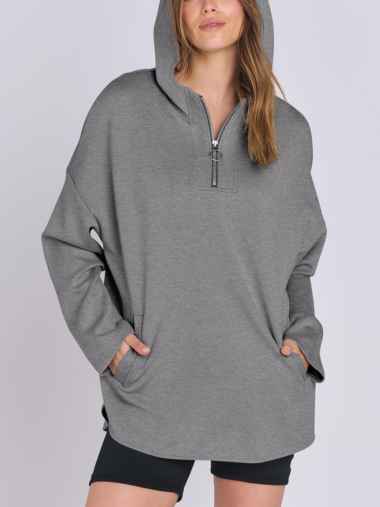 ✨Women's Oversized Hoodie Quarter-Zip Sweatshirts (Buy 2 Free Shipping)