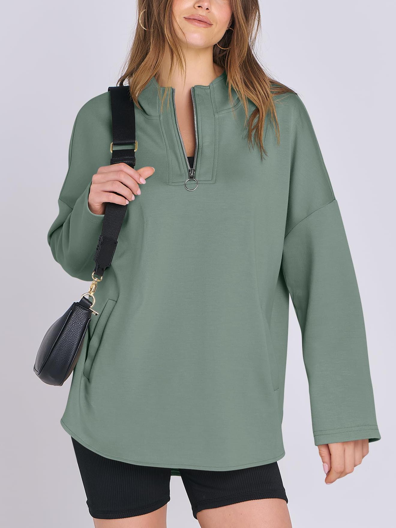 ✨Women's Oversized Hoodie Quarter-Zip Sweatshirts (Buy 2 Free Shipping)