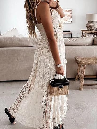 Boho Tassel Beach Summer Maxi Dress-hivebabe.com