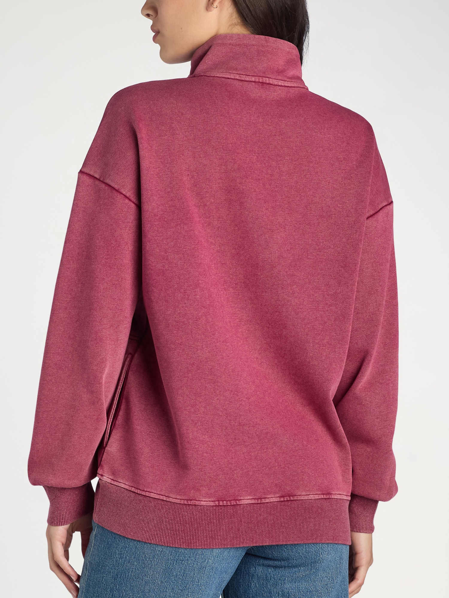 Women's Mock Neck Henley Pullover Sweatshirt (Buy 2 Free Shipping)